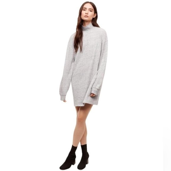 WILFRED SENKO OVERSIZED RELAXED GRAY DRESS - Picture 1 of 9